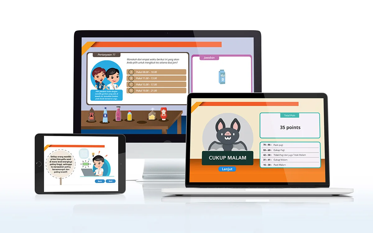 E-learning content examples
